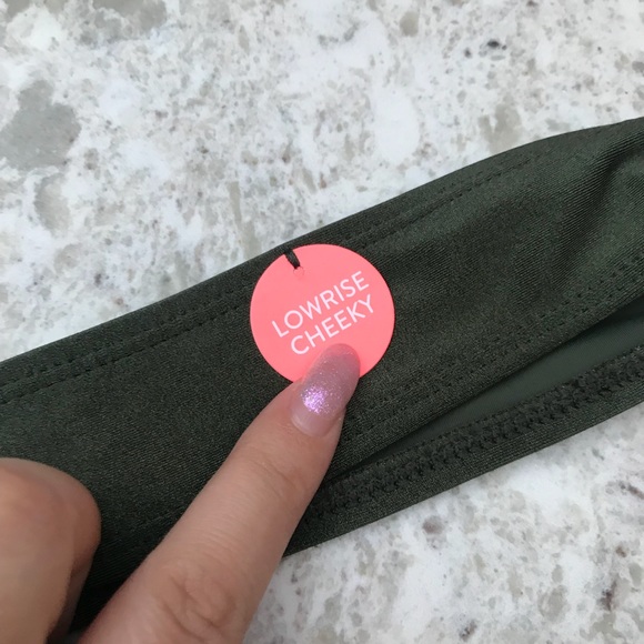 F21 lowrise cheeky bikini bottom dual strap - Picture 2 of 4